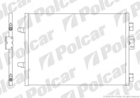 Радиатор кондиционера Polcar 6016K81X