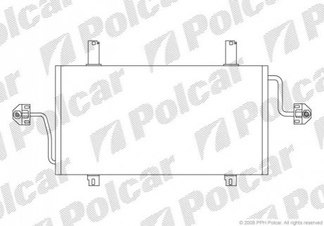 Радиатор кондиционера Polcar 6041K81X