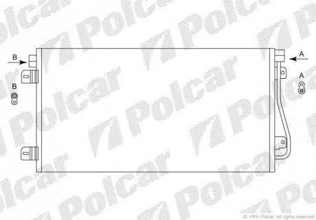 Радиатор кондиционера Polcar 6041K8C3 (фото 1)