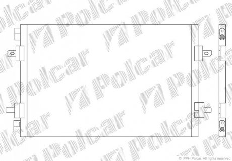 Радиатор кондиционера Polcar 6051K8C2