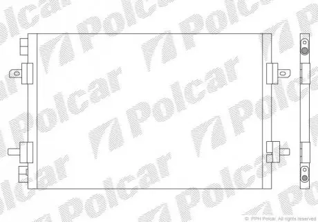 Радіатор кондиціонера Polcar 6051K8C2