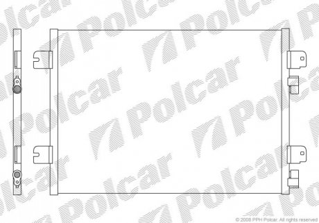 Радіатор кондиціонера Polcar 6070K82X (фото 1)