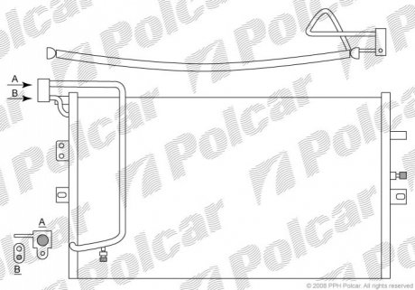 Радиатор кондиционера Polcar 6523K8C1 (фото 1)