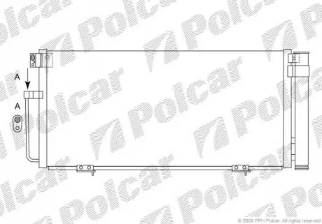 Фото радиатор кондиционера Polcar 7213K8C1 Радиатор кондиционера Polcar 7213K8C1