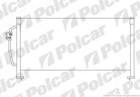 Фото радиатор кондиционера Polcar 7240K8C1 Радиатор кондиционера Polcar 7240K8C1