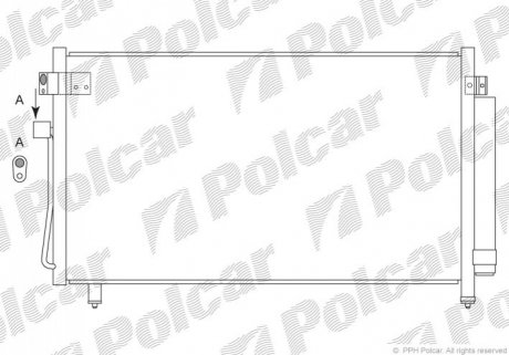 Радіатор кондиціонера Polcar 7241K82K