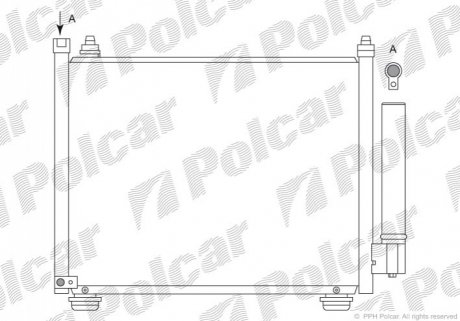 Радіатор кондиціонера Polcar 7420K8C2 (фото 1)