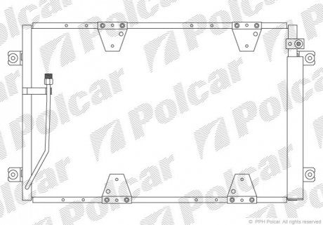 Радіатор кондиціонера Polcar 7424K8C4 (фото 1)