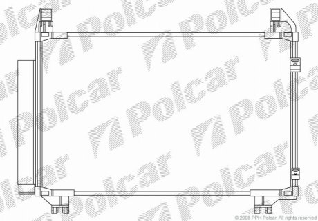 Радіатор кондиціонера Polcar 8105K81K (фото 1)