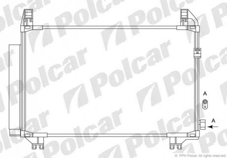 Радиатор кондиционера Polcar 8105K83K