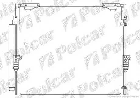 Фото радиатор кондиционера Polcar 8184K81K Радиатор кондиционера Polcar 8184K81K