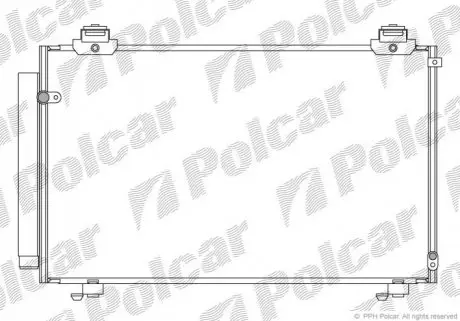Фото радіатор кондиціонера Polcar 8186K82K Радіатор кондиціонера Polcar 8186K82K
