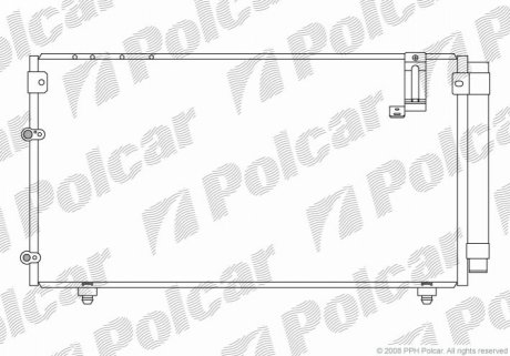 Радіатор кондиціонера Polcar 8187K81K (фото 1)