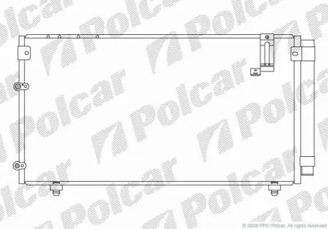 Фото радиатор кондиционера Polcar 8187K81K Радиатор кондиционера Polcar 8187K81K