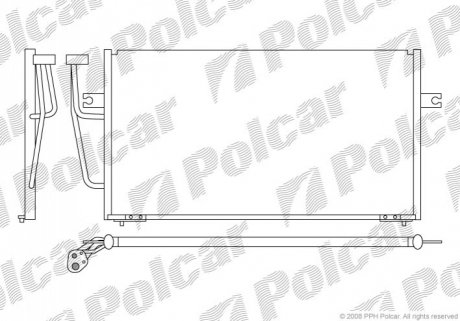 Радиатор кондиционера Polcar 9040K8C1S