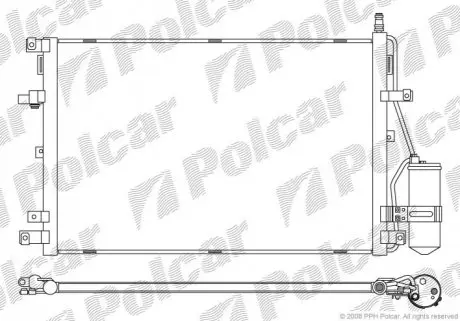Фото радиатор кондиционера Polcar 9090K8C1 Радиатор кондиционера Polcar 9090K8C1