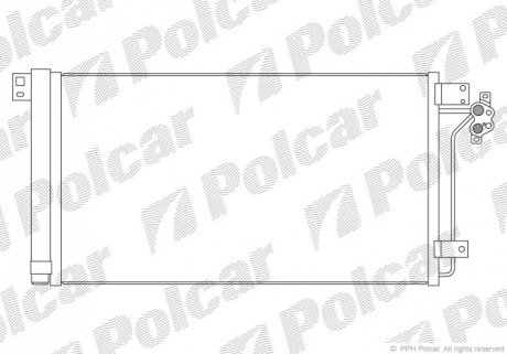 Радиатор кондиционера Polcar 9568K81K