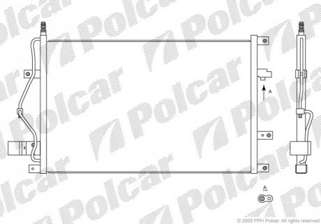 Радіатор кондиціонера Polcar 9080K8C1S (фото 1)