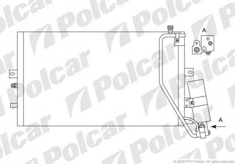 Радиатор кондиционера Polcar 6523K8C2