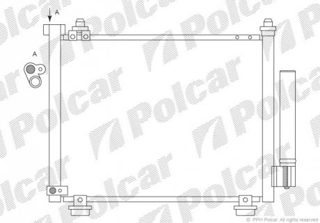 Радіатор кондиціонера Polcar 5503K8C2