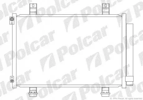 Фото радиатор кондиционера Polcar 7406K81K Радиатор кондиционера Polcar 7406K81K