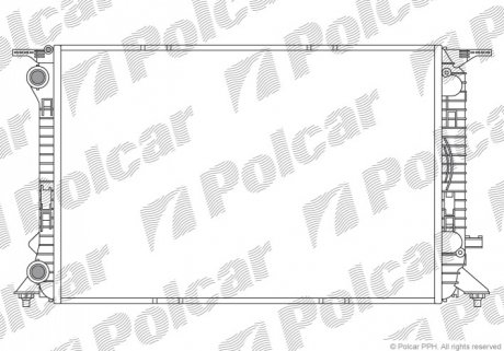 Радіатор охолодження Audi A4 1.8 TFSI/2.0 TDI 2007- Polcar 133708-4