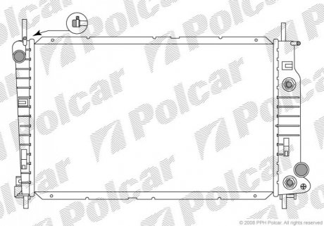 Радіатор охолодження Polcar 321708-4 (фото 1)