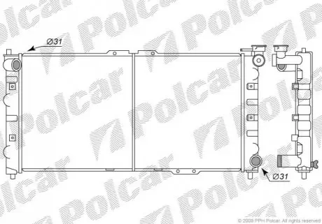 Радіатор охолодження Polcar 450708-4