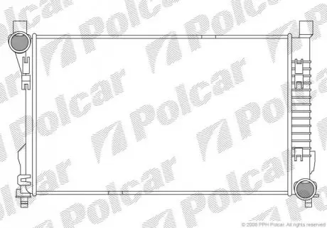 Радіатор основний MB C (C203) 220 CDI 02- Polcar 500308-1