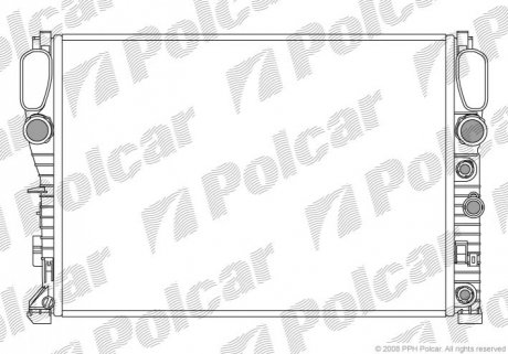 Радіатор основний MB E (W211) 220 CDI 02- Polcar 501608-2