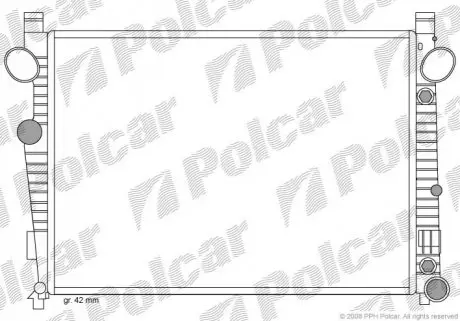 Фото радіатор охолодження Polcar 5025082X Радіатор охолодження Polcar 5025082X