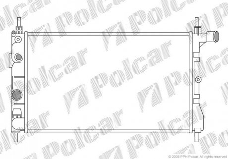 Радіатор Opel Kadett E 1.6 N/S/I 16SV/C16LZ/NZ -89 Polcar 550508A2 (фото 1)