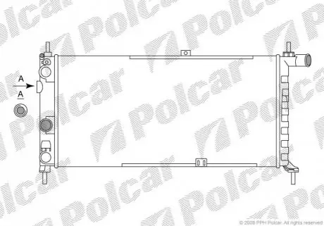 Радіатор охолодження Polcar 550508A3