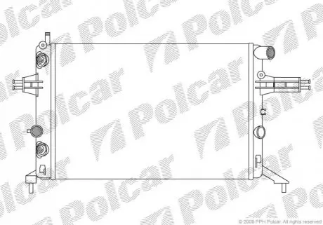 Радіатор охолодження Polcar 550808A7