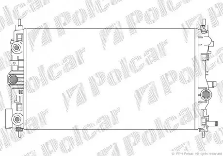 Радіатор охолодження (AT) Opel Astra J,Zafira C 2.0D 12.09 Polcar 551108-7