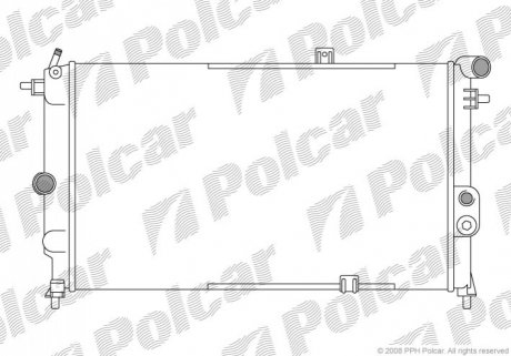 Радіатор охолодження Opel Vectra A 1.8 i -95 Polcar 551408A5
