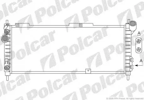 Радиатор охлаждения Polcar 555508A6