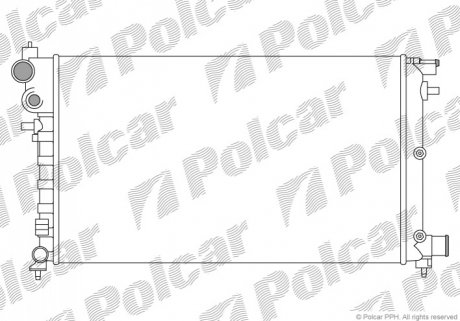 Радіатор охолодження Polcar 570608A2