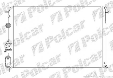 Радиатор Dacia Logan, Logan MCV/Renault Megane I,Scenic I 1.5D-2.0 03.96- Polcar 601108A1 (фото 1)