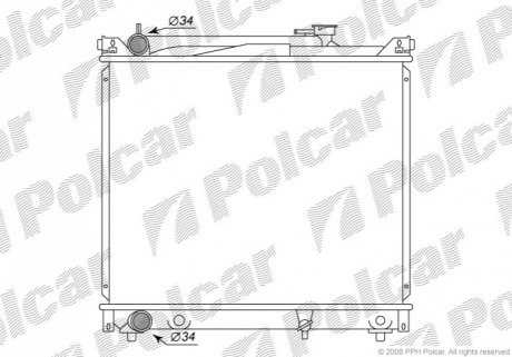 Радиатор охлаждения Polcar 7424083K