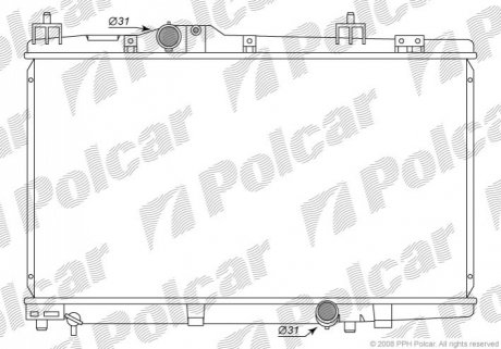 Радиатор охлаждения Polcar 8104081K