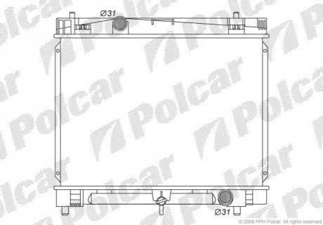 Радіатор охолодження Polcar 8105081K (фото 1)