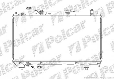 Радиатор охлаждения Polcar 812308-1 (фото 1)