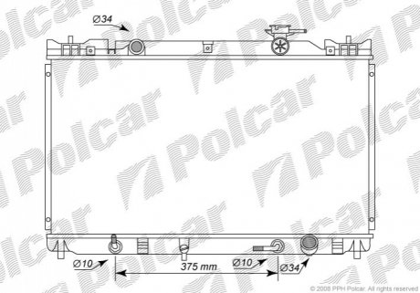 Радіатор охолодження Polcar 8136081K (фото 1)
