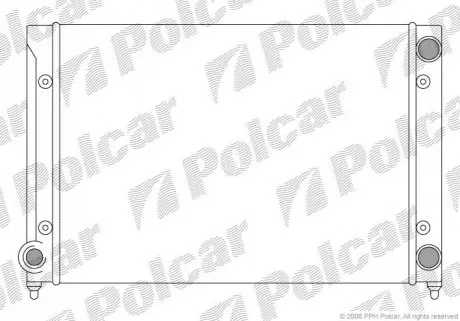Радіатор охолодження двигуна VW PASSAT 1.6/1.8 02.88-05.97 Polcar 954608A1