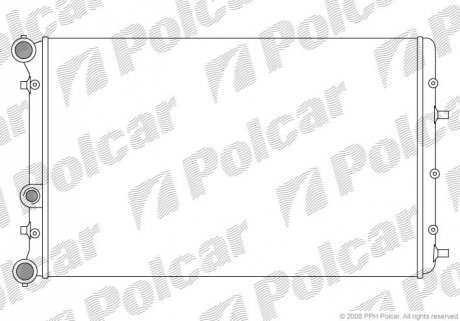 Радіатор охолодження Skoda Fabia 1.0-2.0 08.99- Polcar 691308-2 (фото 1)