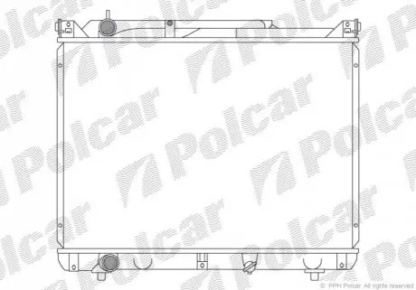 Фото радіатор охолодження Polcar 7424087K Радіатор охолодження Polcar 7424087K