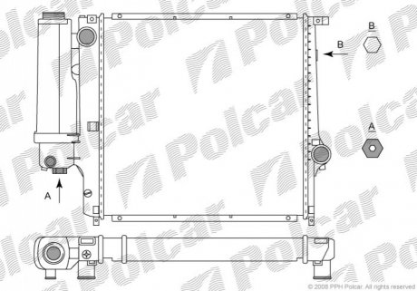 Радиатор охлаждения Polcar 200708-2