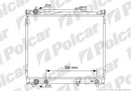 Радіатор охолодження Polcar 740408-3 (фото 1)