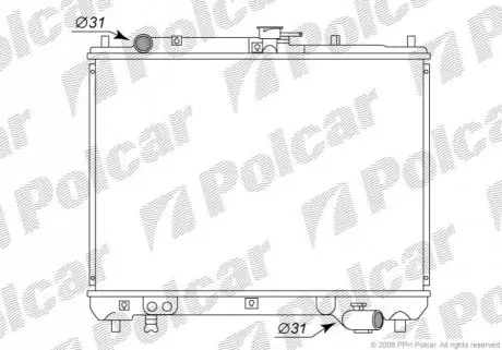 Радіатор охолодження Polcar 450408-2
